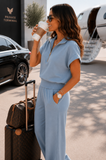 The Jetsetter Lounge Set! (Dusty Blue)
