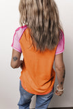 NEW Marlie Exposed Seam Top in Pink/Orange!