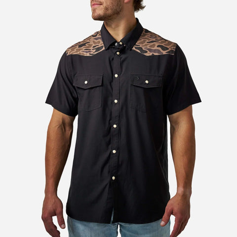 Performance Western Shirt- Deer SZN- Black gauge camo