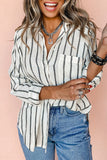 NEW Chesapeake Bay Stripe Top! (Cream+Distressed Black)