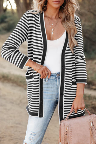 NEW Ava B+W Stripe Cardigan!