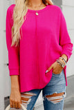 NEW Olivia Slouchy Waffle Top (Pink)!