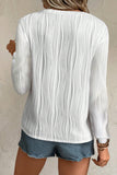 NEW Monticello LONG SLEEVE Textured Top! (White)