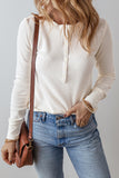 NEW Creamy White Henley Top!