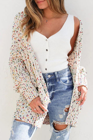 NEW Confetti Cake Cardigan in White!