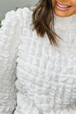 NEW The Sidney Puff-Crinkle Top (White)!