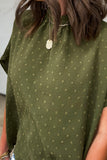 NEW Swiss Dot Top in Moss Green!