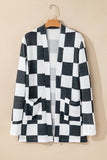 NEW Black & White Check Waffle Cardigan!