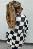 NEW Black & White Check Waffle Cardigan!