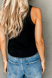 Faux Leather Sleeveless Top!