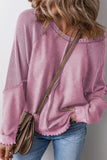 NEW ‘Central Park’ Mineral Wash Waffle Top (Pink)