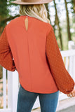 NEW ‘The Chicago’ Swiss Dot + Crepe Top (Fall Orange)!