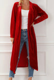 'Cheers to You' Long Velvet Blazer (Red)!