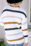 Neutral Stripes Popcorn Sweater!