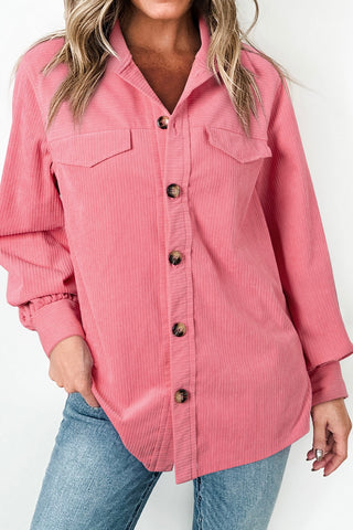 Corduroy Shacket in Pink!