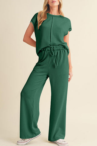 The Bristol Ribbed 2-Piece Set in Green!