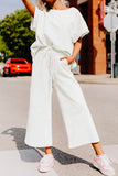 50% Off!!! ‘The Beckham’ Textured 2-Piece Set in White! (S, XL, 2X)
