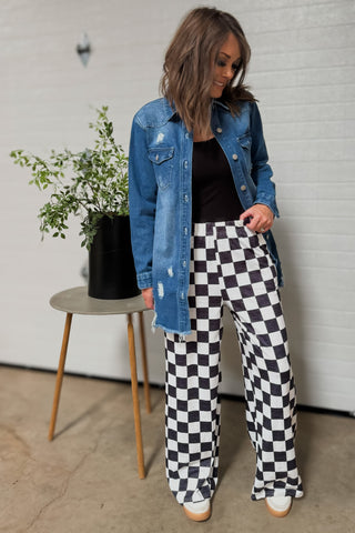 NEW Checkered Wide Leg Bottoms! (With pockets!)