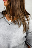 The Waffle Waves Oversized Top in Silver!