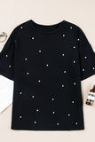 The Pretty in Pearls Top in Black!