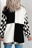 The Harvest Check Cardigan in B+W!
