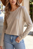 The Sleek Statement Top in Beige (Long Sleeve)!