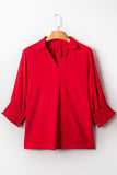 The Stevie Crepe Top in Red!