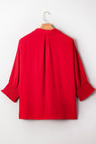 The Stevie Crepe Top in Red!
