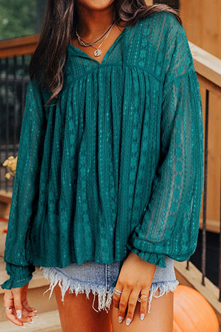 The Enchanted Lace Top in Teal!