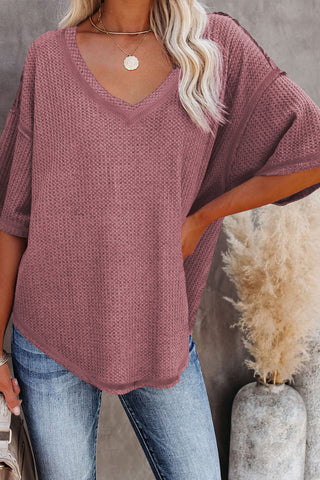 The Waffle Waves Top in Frosted Rosewood!