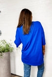The Coastal Ease 1/2 Sleeve Tee in Blue!