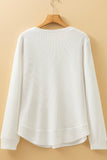 The Aspen Glow Waffle Top in White!