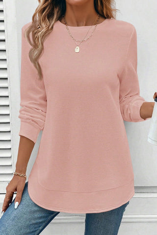 The Aspen Glow Waffle Top in Blush!