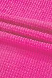 The Crestview Waffle Top in Hot Pink!