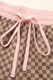 The Calista Check Set in Pink + Brown!