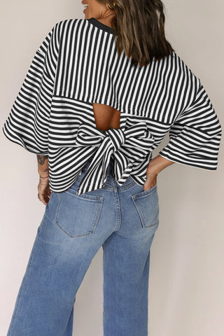The Olivia Stripe Bow Top!