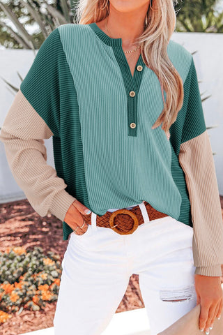The Lex Ribbed Top in Green!