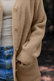 The Cozy Cabin Cardigan in Caramel!