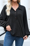 ‘Living in the Moment’ Willow Ribbed Top! (Black)