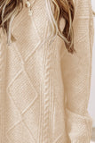 ‘Sipping Cider’ Cable Knit Tunic/Dress in Cream!