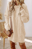 ‘Sipping Cider’ Cable Knit Tunic/Dress in Cream!