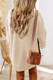 ‘Sipping Cider’ Cable Knit Tunic/Dress in Cream!