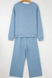 'The Beckham' Textured 2-Piece Set in Cornflower Blue!