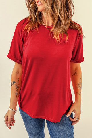 The Everyday Essential Relaxed Tee in Red!