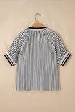 The Sutton Stripe Half-Zip Blouse!