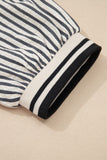 The Sutton Stripe Half-Zip Blouse!