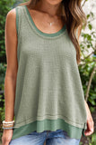 NEW Flowy Waffle Tank (Soft Green)!