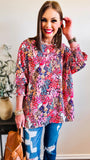 Oversized Shift Top in Wildflower Print!