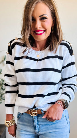 NEW ‘Cozy Season’ Stripe Sweater!