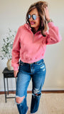 NEW Gianna Cropped Pullover in Pink!